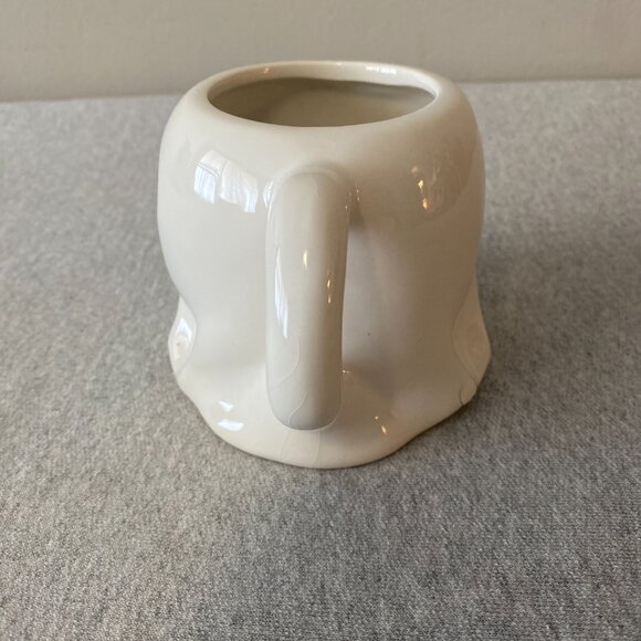 Spirit Halloween White Ghost Shaped Ceramic Coffee Mug - Picture 2 of 10